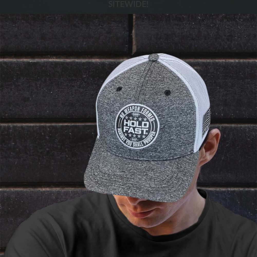 Kerusso HOLD FAST Men's Cap "No Weapon Formed  Against You Shall Prosper" - Picture 4 of 4